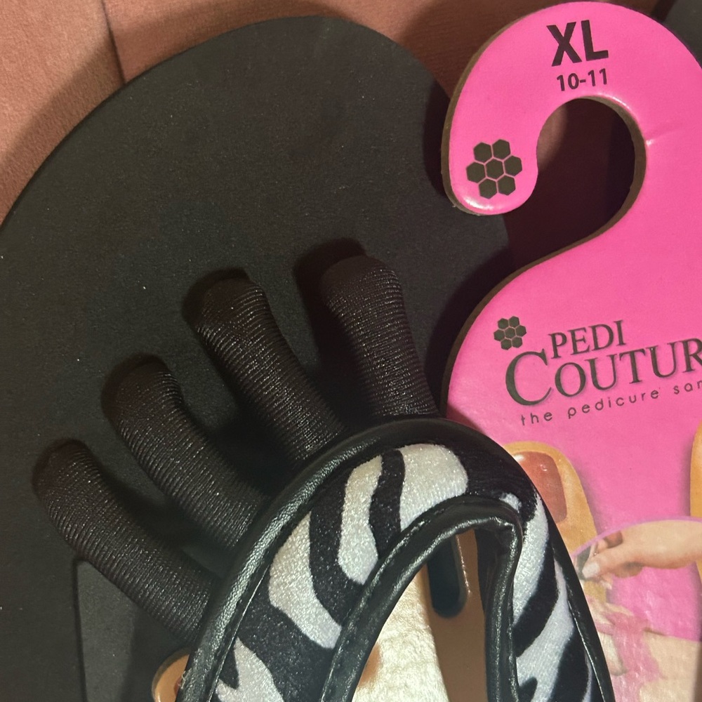Black and White Zebra Sandals - Picture 3 of 7